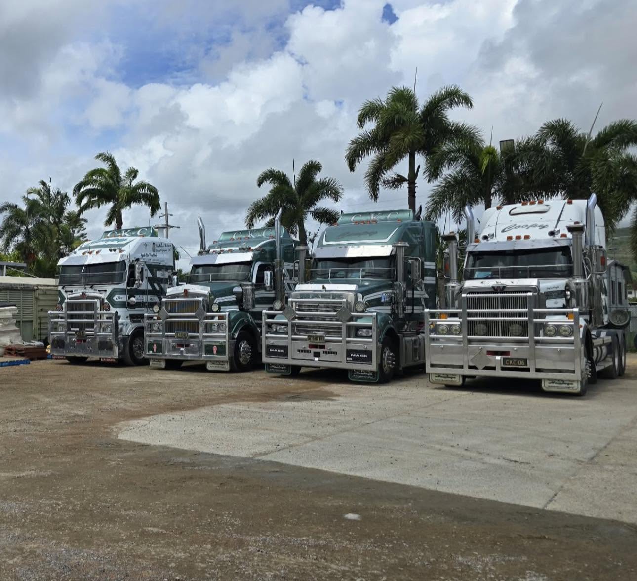 CKC Haulage fleet at the depot