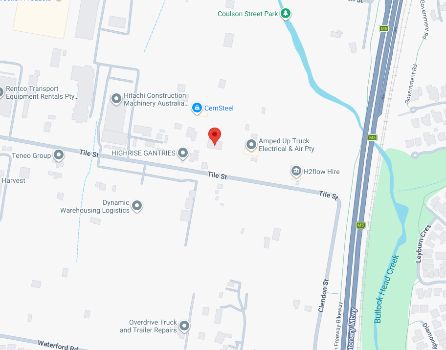 Map showing CKC Haulage Brisbane depot